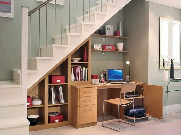 Cách sáng tạo giúp tối ưu hóa không gian gầm cầu thang trong nhà